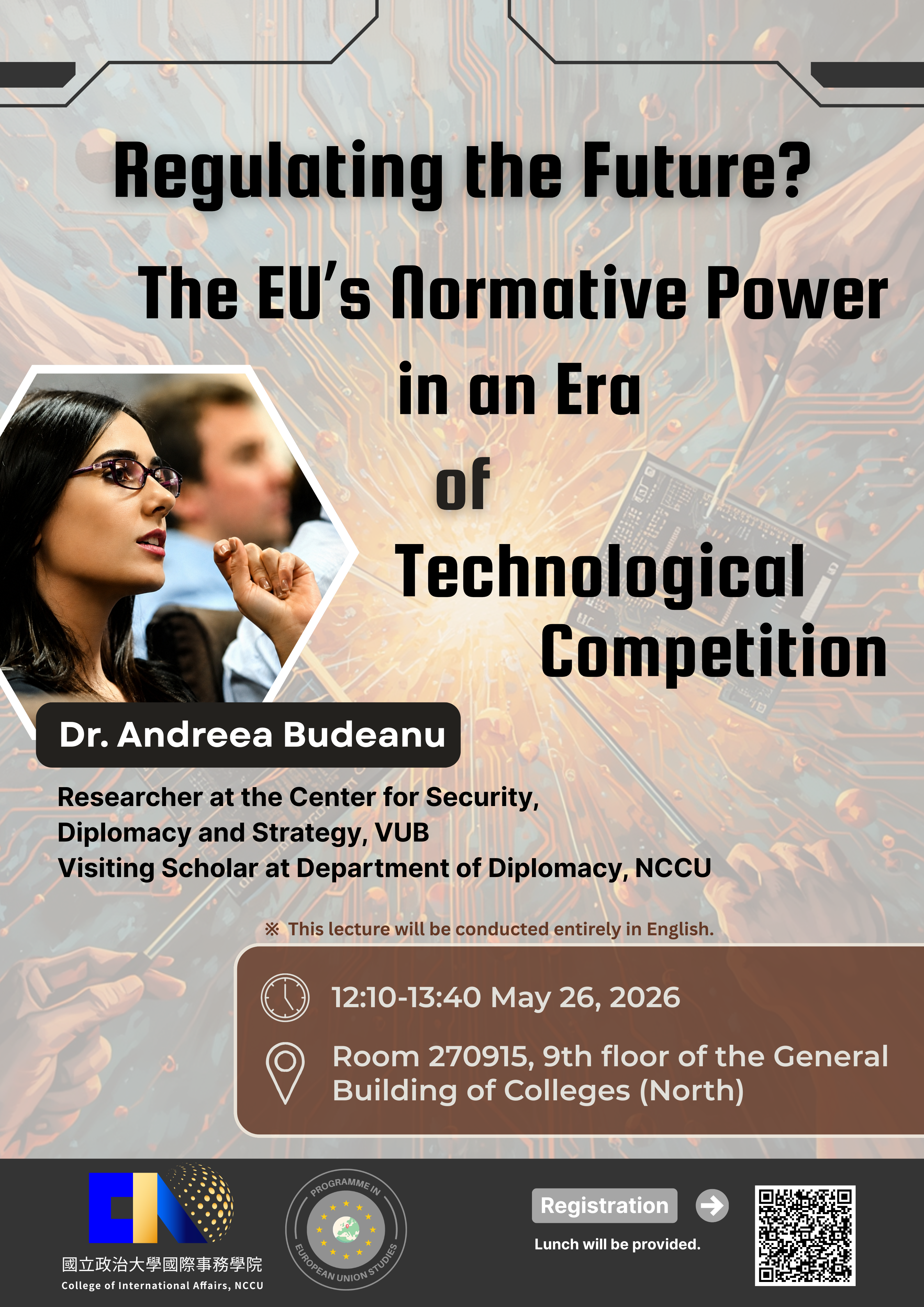 【歐盟學程演講活動】Regulating the Future? The EU's Normative Power in an Era of Technological Competition